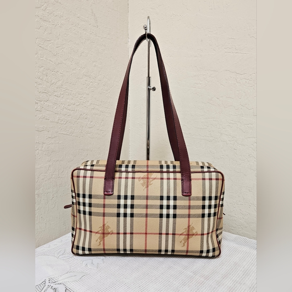 Burberry Check PVC Shoulder Bag AUTHENTIC - Picture 5 of 14